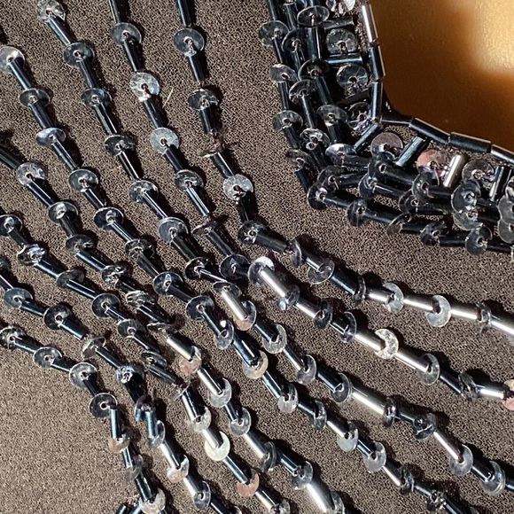 NEWPORT NEWS - NWT - tank: black w beads / sequins & lining / adj. straps - 16 - Picture 14 of 16